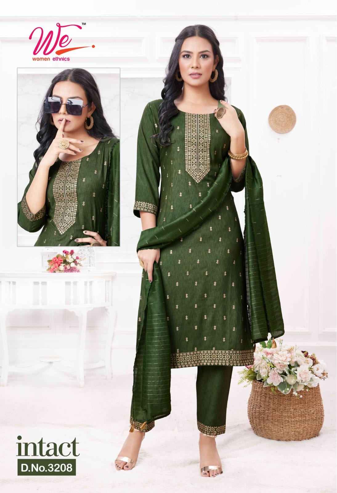 Wanna Intact Designer Rayon Readymade Suits Catalog
